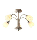 Petal 5 Ceiling Lamp Satin Chrome Lighting Regency Studio 