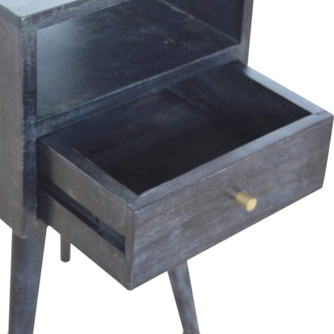 Petite Ash Black Finish Bedside Sleeping Artisan Furniture 