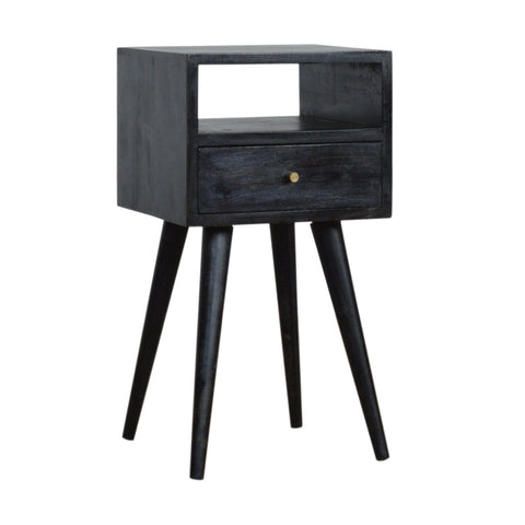 Petite Ash Black Finish Bedside Sleeping Artisan Furniture 