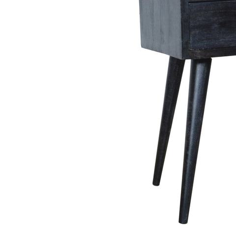 Petite Ash Black Finish Bedside Sleeping Artisan Furniture 