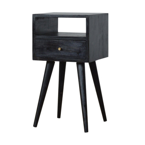 Petite Ash Black Finish Bedside Sleeping Artisan Furniture 