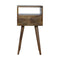 Petite Grey Washed Finish Bedside Sleeping Artisan Furniture 