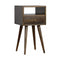 Petite Grey Washed Finish Bedside Sleeping Artisan Furniture 