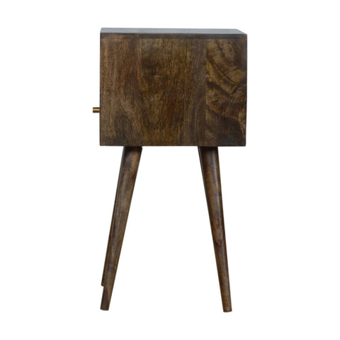 Petite Grey Washed Finish Bedside Sleeping Artisan Furniture 