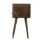 Petite Grey Washed Finish Bedside Sleeping Artisan Furniture 