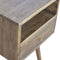 Petite Grey Washed Finish Bedside Sleeping Artisan Furniture 