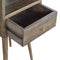 Petite Grey Washed Finish Bedside Sleeping Artisan Furniture 