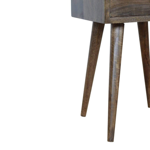 Petite Grey Washed Finish Bedside Sleeping Artisan Furniture 