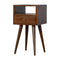 Petite Light Walnut Finish Bedside Sleeping Artisan Furniture 