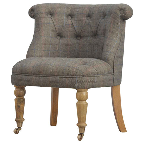 Petite Multi Tweed Accent Chair Living Artisan Furniture 