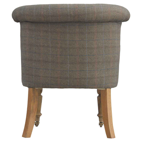 Petite Multi Tweed Accent Chair Living Artisan Furniture 