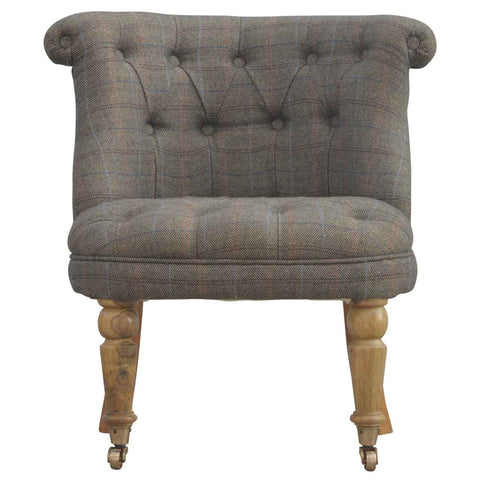 Petite Multi Tweed Accent Chair Living Artisan Furniture 