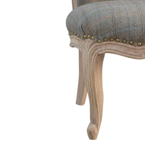 Petite Multi Tweed French Chair Living Artisan Furniture 
