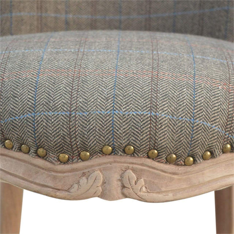 Petite Multi Tweed French Chair Living Artisan Furniture 