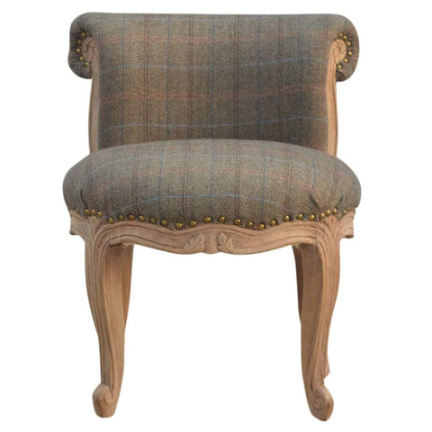 Petite Multi Tweed French Chair Living Artisan Furniture 
