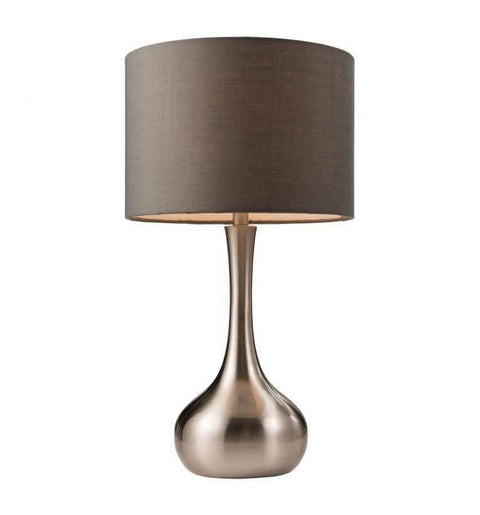 Piccadilly Table Lamp Nickel & Dark Grey Lighting Regency Studio 