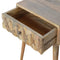 Pineapple Carved Oak-ish Bedside Sleeping Artisan Furniture 