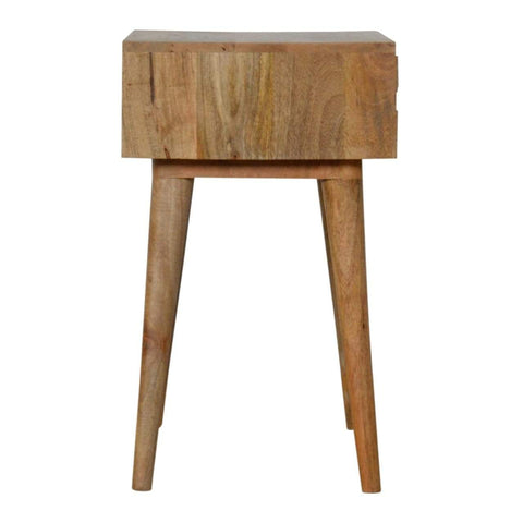 Pineapple Carved Oak-ish Bedside Sleeping Artisan Furniture 