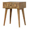 Pineapple Carved Oak-ish Bedside Sleeping Artisan Furniture 