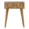 Pineapple Carved Oak-ish Bedside Sleeping Artisan Furniture 