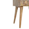 Pineapple Carved Oak-ish Bedside Sleeping Artisan Furniture 