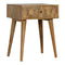 Pineapple Carved Oak-ish Bedside Sleeping Artisan Furniture 