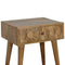 Pineapple Carved Oak-ish Bedside Sleeping Artisan Furniture 