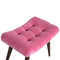 Pink Cotton Velvet Curved Bench Living Artisan Furniture 