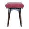Pink Cotton Velvet Curved Bench Living Artisan Furniture 