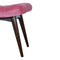 Pink Cotton Velvet Curved Bench Living Artisan Furniture 