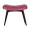 Pink Cotton Velvet Curved Bench Living Artisan Furniture 