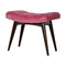 Pink Cotton Velvet Curved Bench Living Artisan Furniture 