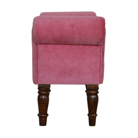 Pink Velvet Bench Living Artisan Furniture 