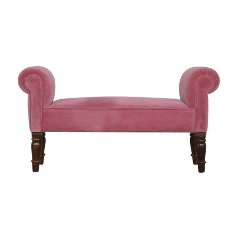 Pink Velvet Bench Living Artisan Furniture 
