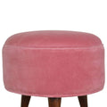 Pink Velvet Nordic Style Footstool Living Artisan Furniture 