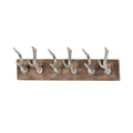 Polished Nickel Stag Hooks On A Wooden Board Accessories Hill Interiors 