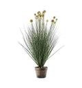 Potted ball Grass with 20 Heads Yellow Accessories Regency Studio 