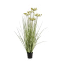 Potted Grass with 5 Heads Green/Yellow Accessories Regency Studio 