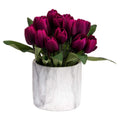 Purple Tulips In Marble Pot Accessories Hill Interiors 