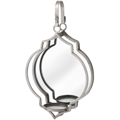 Quarterfoil Design Mirrored Candle Wallhanger Mirrors Hill Interiors 