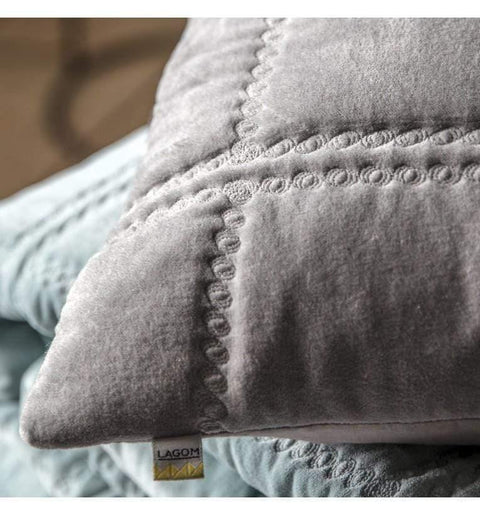 Quilted Cotton Cushion Grey Accessories Regency Studio 
