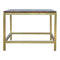 Rectangular Coffee Table with Gold Base Living Artisan Furniture 