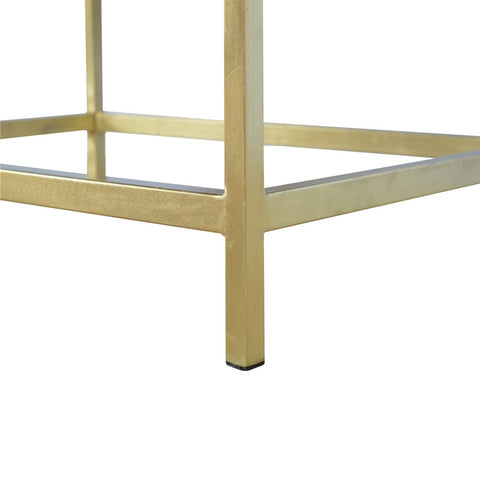 Rectangular Coffee Table with Gold Base Living Artisan Furniture 