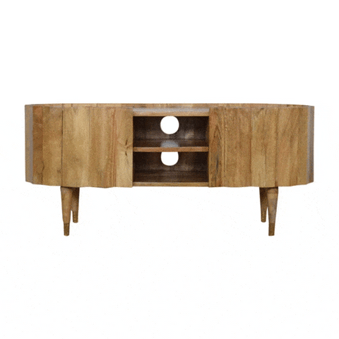 Ridged Media Unit Living Artisan Furniture 
