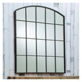 Rockford Radius Top Rectangle Mirror Rustic Metal 36x30" Sleeping Regency Studio 
