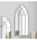 Roebuck Cream Arched Window Mirror 37.5x19.5" Sleeping Regency Studio 