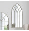 Roebuck Cream Arched Window Mirror 37.5x19.5" Sleeping Regency Studio 