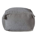 Rossi Velvet Pouffe Silver Living Regency Studio 