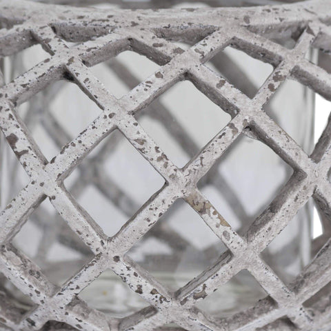 Round Ceramic Lattice Hurricane Lantern Accessories Hill Interiors 