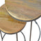 Round Table Set of 2 with Iron Base Living Artisan Furniture 